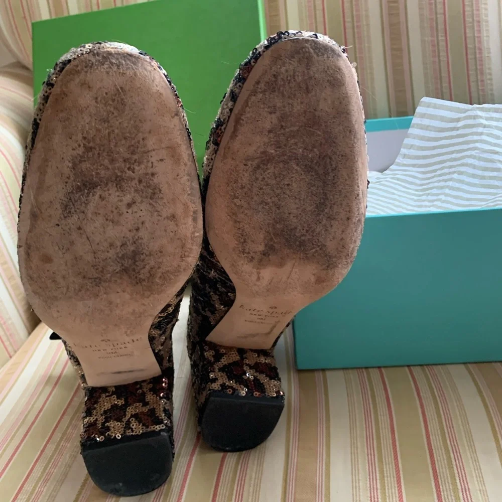 Kate Spade Sequin Ankle Boots with Bow - Picture 7 of 8